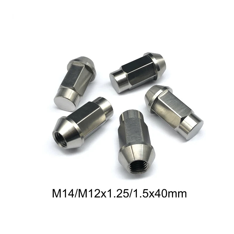 Titanium Wheel Lug Nuts 1Pc M12 M14x1.5/1.5X40mm For Racing Car Ti6Al4V Gr5