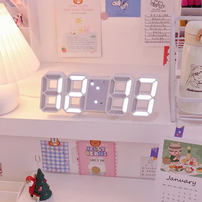 Electronic Digital Wall Clock Living Room Bedroom Decoration Decor Watches