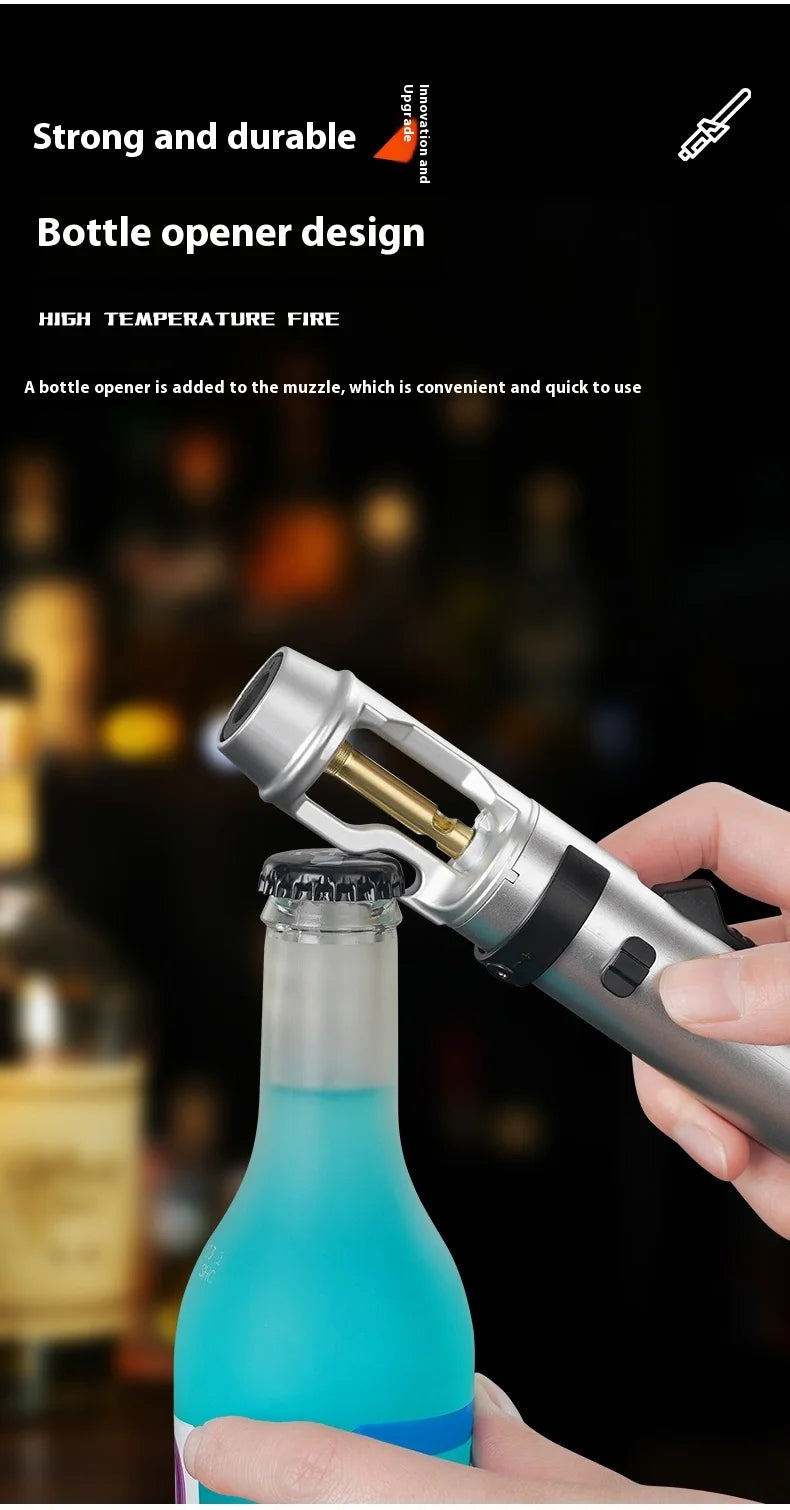 Powerful Metal Gas Lighter Windproof Kitchen Cooking Torch Flame Jet Barbecue