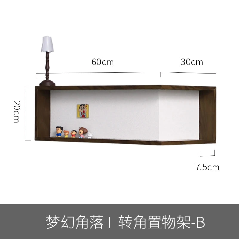 Corner corner shelf, high-end living room, bedroom wall storage rack, creative wall decoration painting