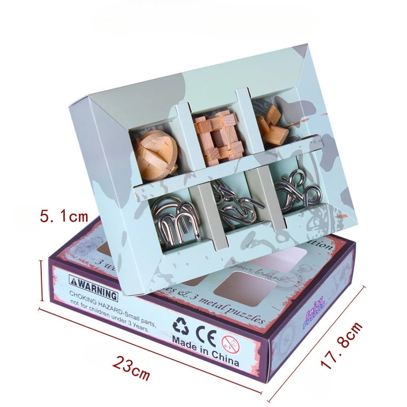 Wooden Unlocking Puzzles Brain Teasers Kong Ming LuBan Lock Adult Decryption Toy Assembly Game Children's Puzzle Puzzles Toys