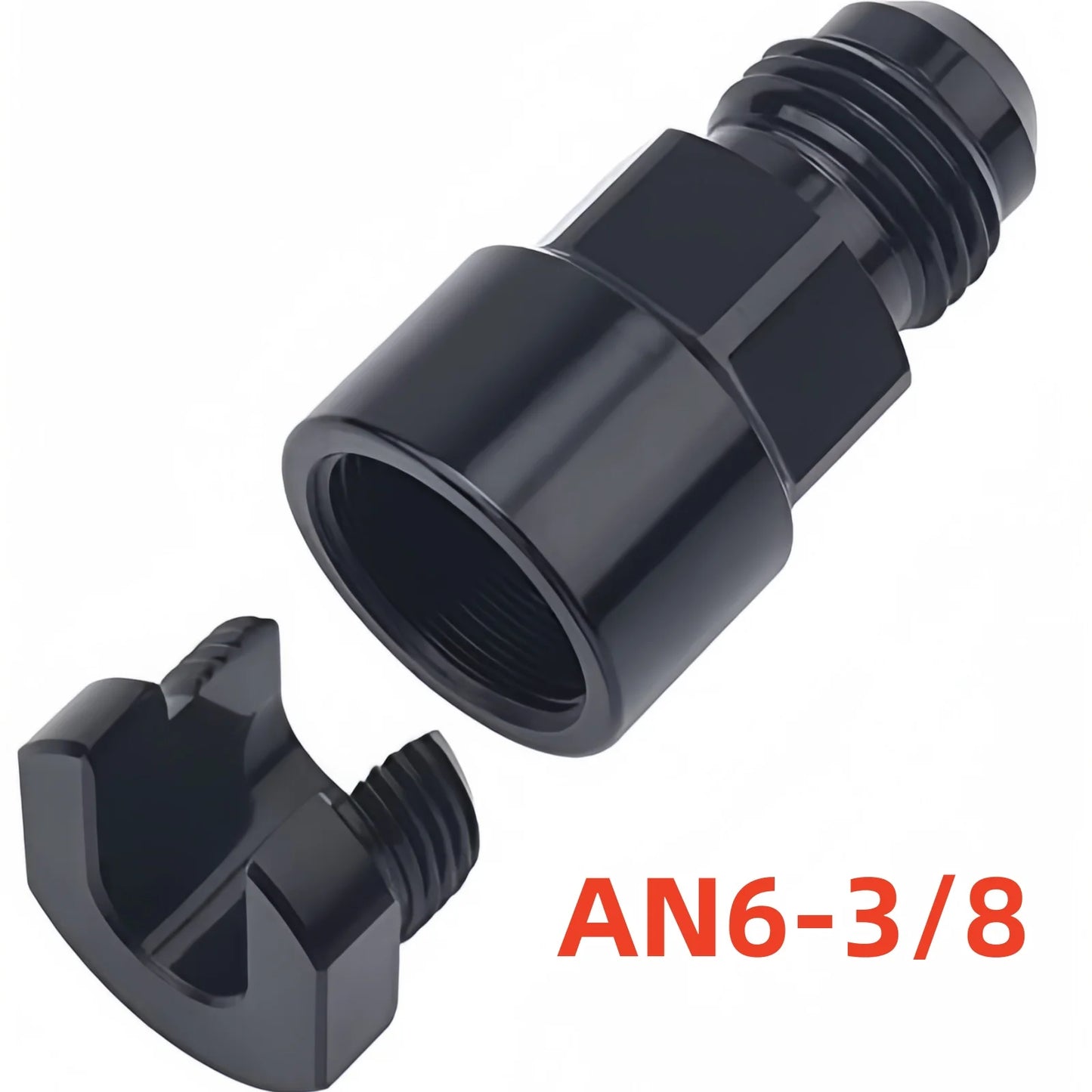 1Pcs Quick Connect 6AN AN6 Male To 3/8", 5/16" AN8 8AN Quick Disconnect Male Push On EFI Fitting Fuel Adapter Aluminium Black