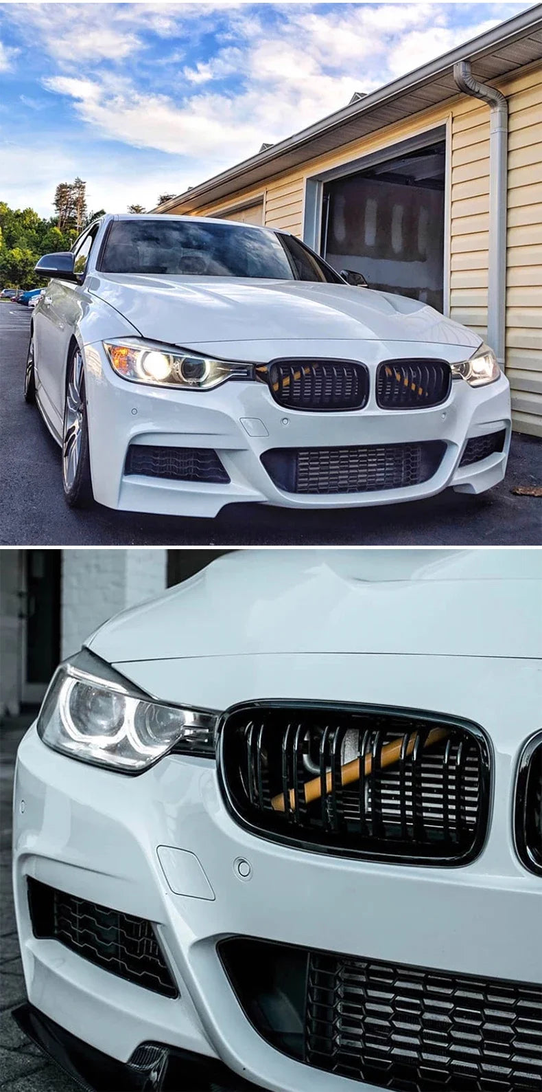 M Brace Cover BMW F30 F31 F32 F36 F44 F45 F46 F20 F22 F25 F26 G20 G30 X3 G01 M Sport Car Front Grille Frame Trim Strip Durable Accessories