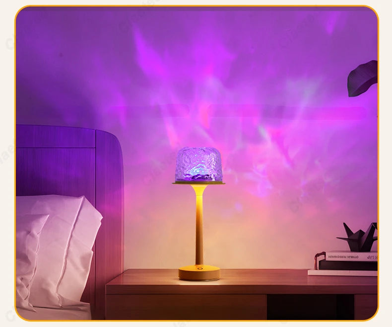 LED Lamp Romantic High Footed Water Ripple Atmosphere Desk