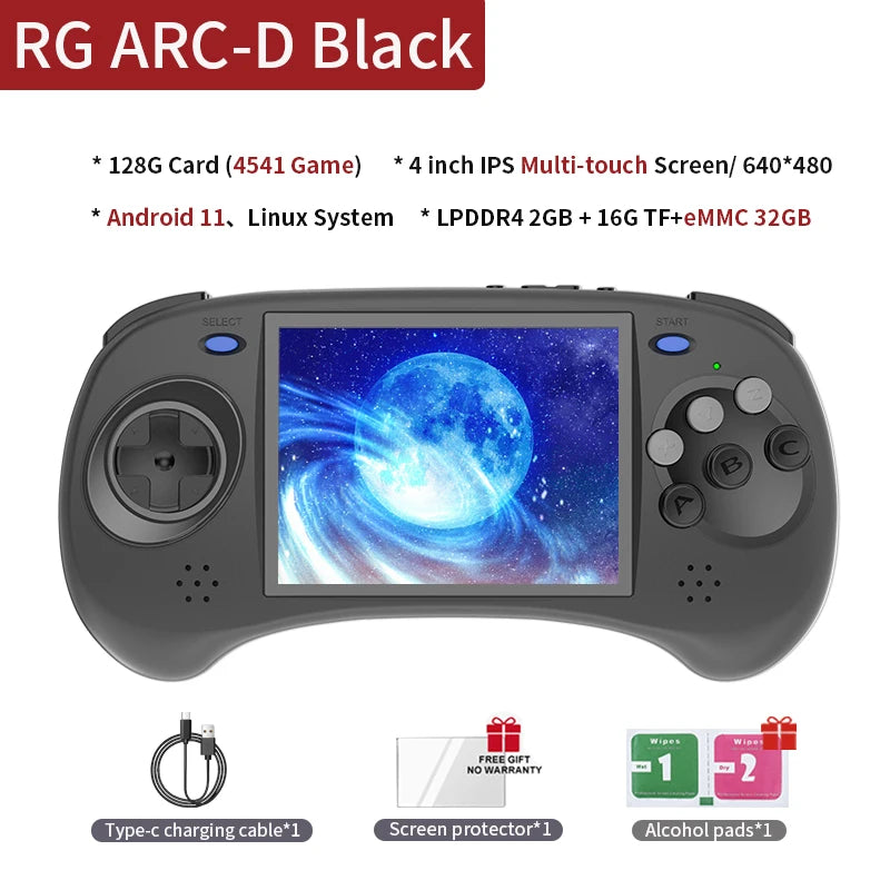 ANBERNIC RG ARC-D RGARC-S Handheld Game Console Six Button Design 4" IPS 4000 Games Support WIFI Online Pairing,Bluetooth Handle