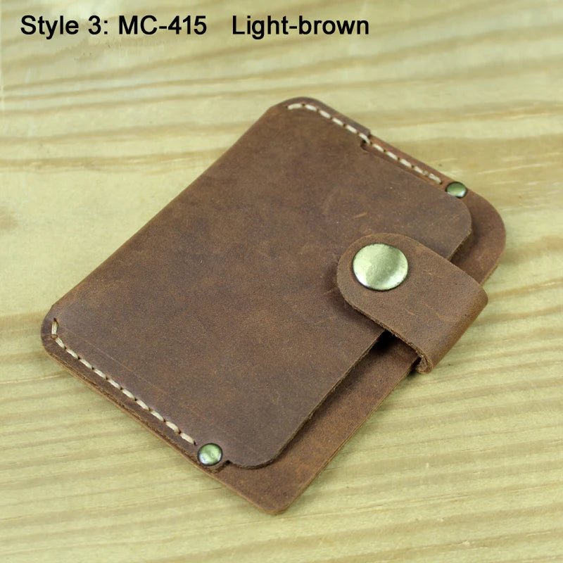 Luxury Handmade Genuine Leather Wallet Credit Card Holder Unisex