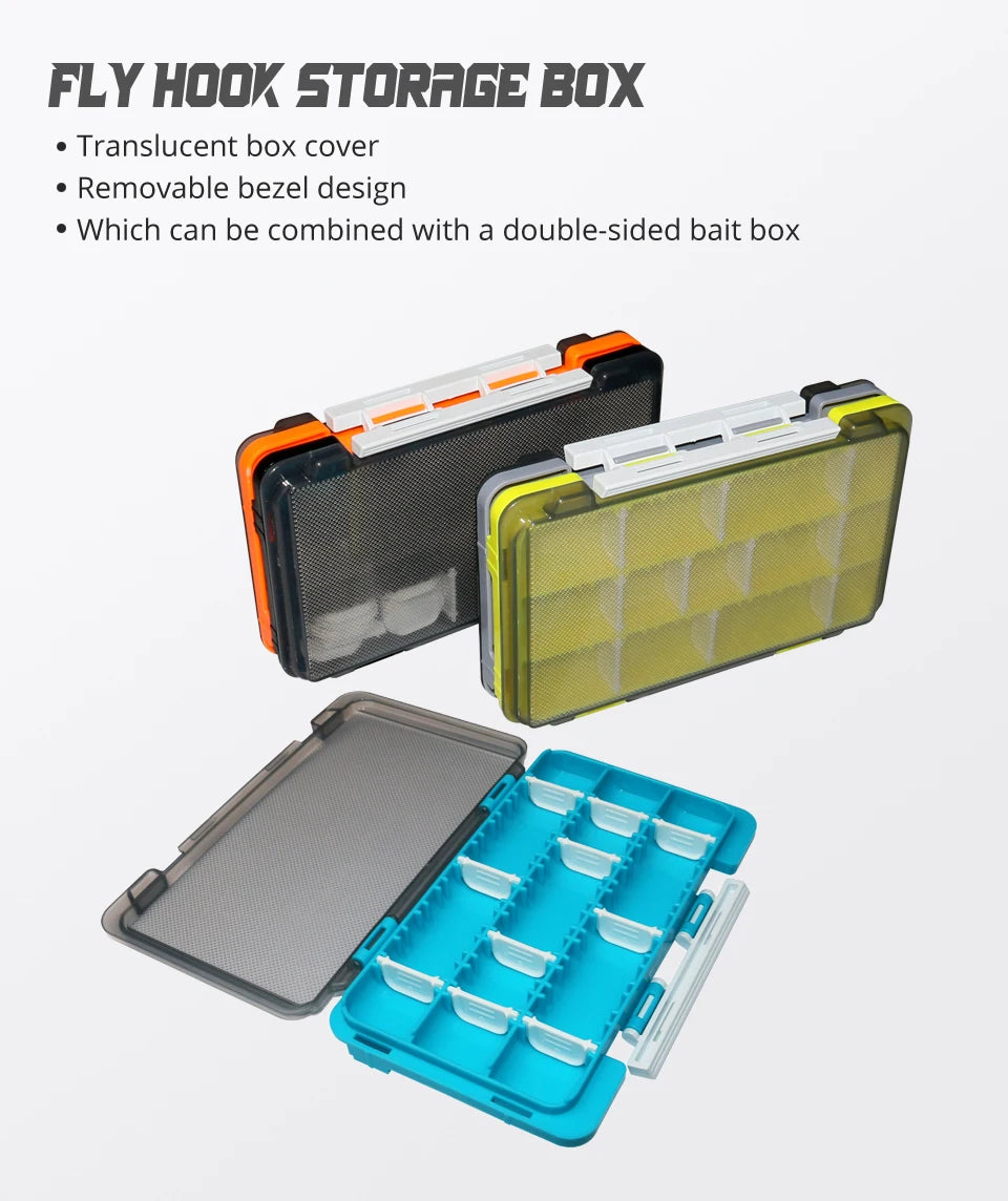 Fishing Box Portable Accessories Box Fisherman Tackle Box Plastic Bait Boxes Hook Organizer Storage Tool For Carp Fishing Goods