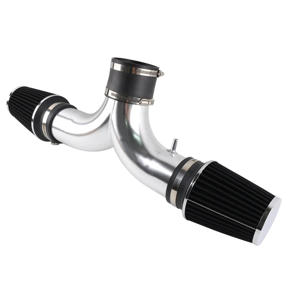 QT 99-04 Dual Twin JEEP Grand Cherokee 4.7L V8  Cold Air Intake Kit + Filter For 00-02 Dodge Durango with 3.7L V6/4.7L V8