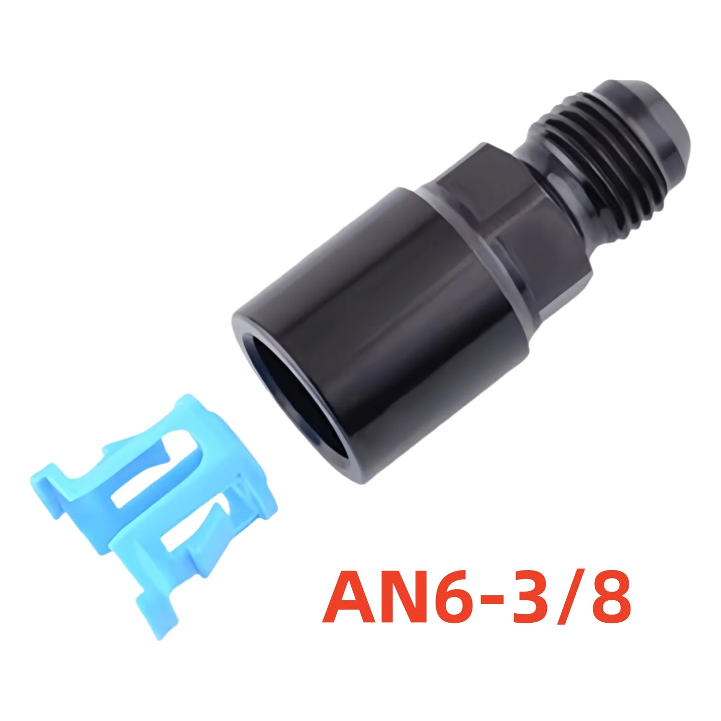 1Pcs Quick Connect 6AN AN6 Male To 3/8", 5/16" AN8 8AN Quick Disconnect Male Push On EFI Fitting Fuel Adapter Aluminium Black