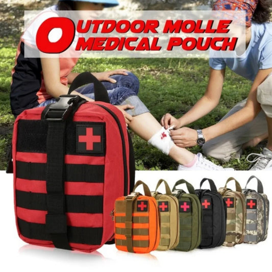 Portable Tactical First Aid Kit Medical Bag For Hiking Travel Home Emergency