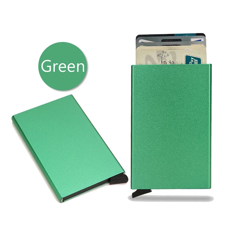 RFID Blocking Wallet Card Holder Metal Thin Slim Pop Up Minimalist Unisex