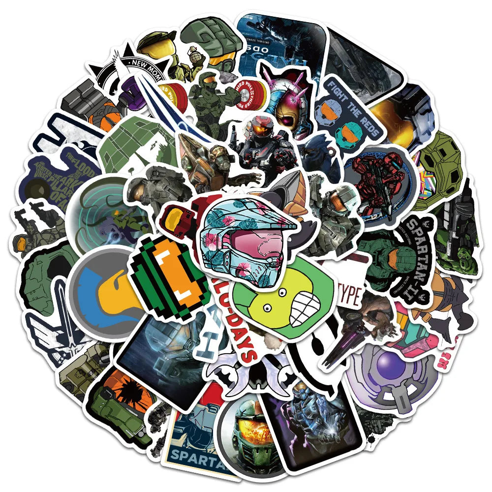 50Pcs  Cartoon Shooting Stickers  DIY Stickers Scrapbooking Laptop Vinyl  Waterproof Decals