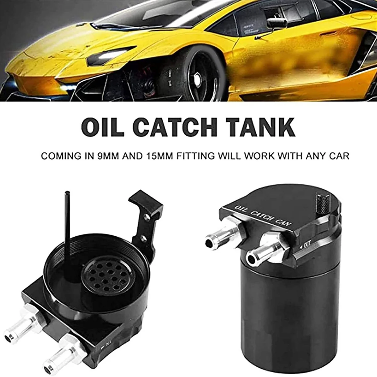 Oil Catch Can Kit Oil Catch Can Reservoir Tank for 5.0L 2.7L 3.5L