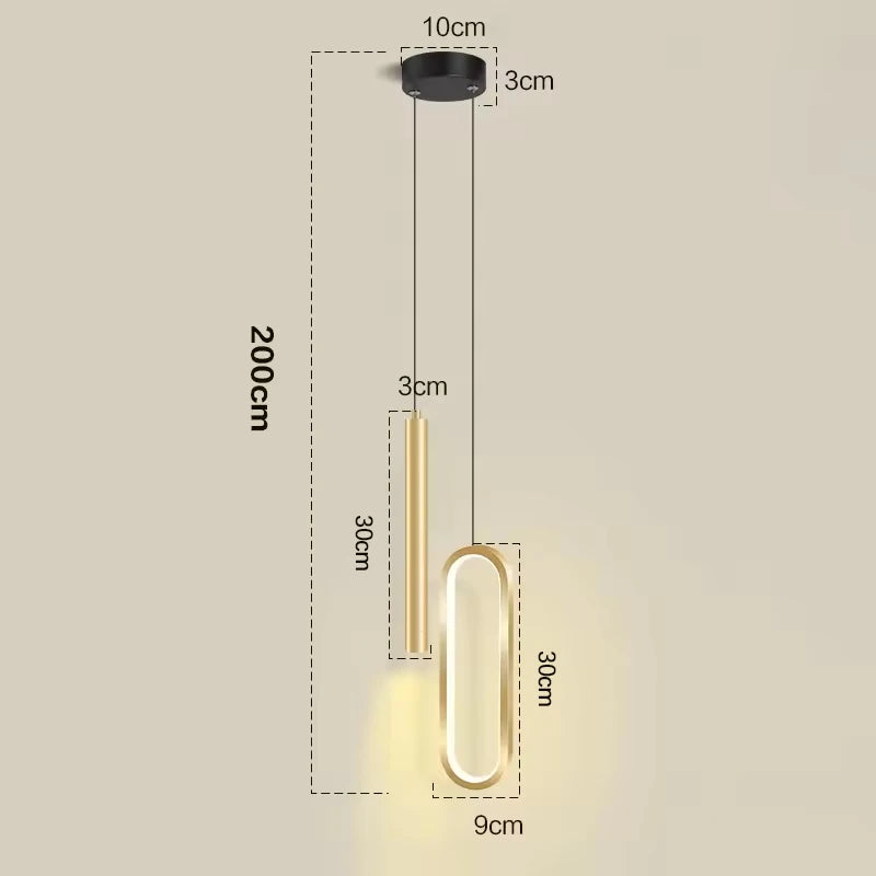 Nordic LED Pendant Light Hanging Lamps Interior Lighting Home Bedside Living Room