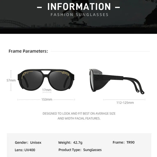 Sun glasses Pit Viper Style Steampunk UV400 Adult Unisex