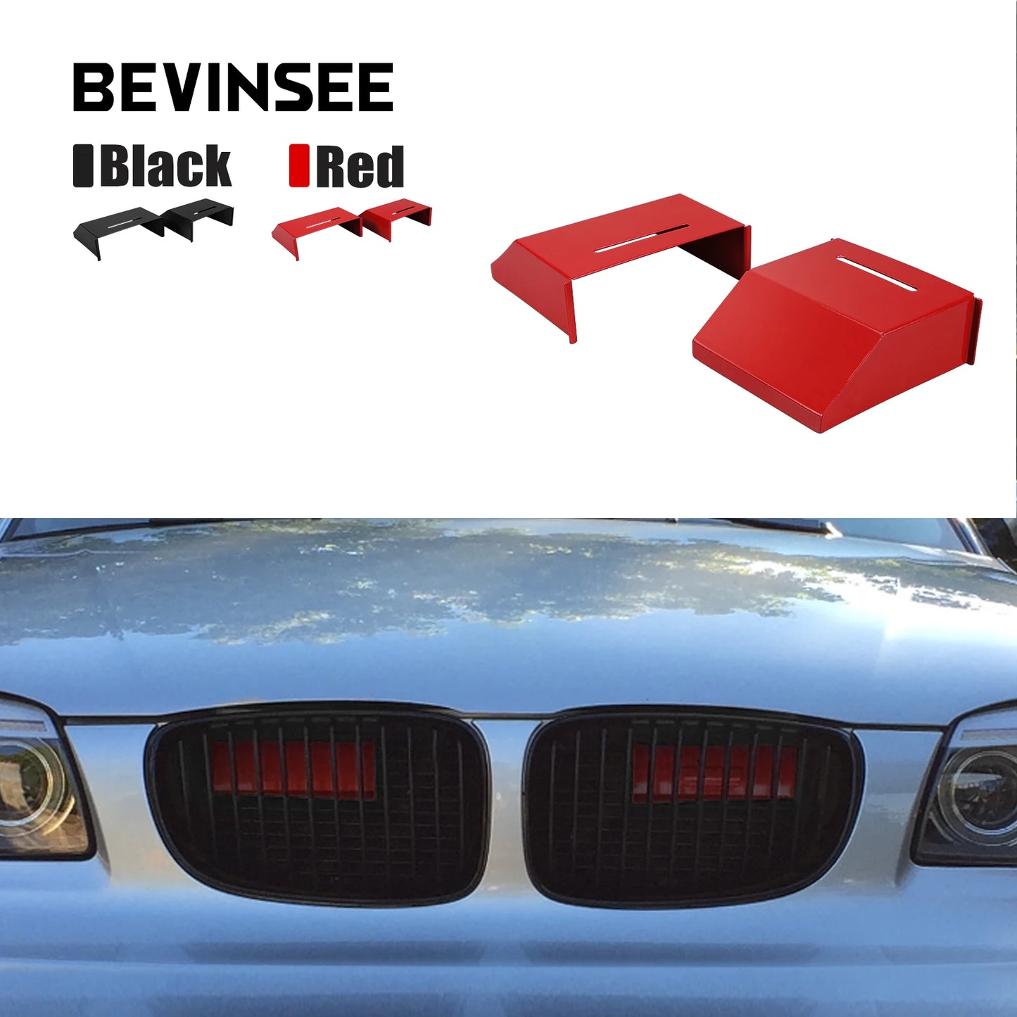 BEVINSEE Air Intake Scoops for BMW E82 E87 E81 E88 4 Cylinders 116i 116d 118i 118d 120i 120d 123d 2004-2012