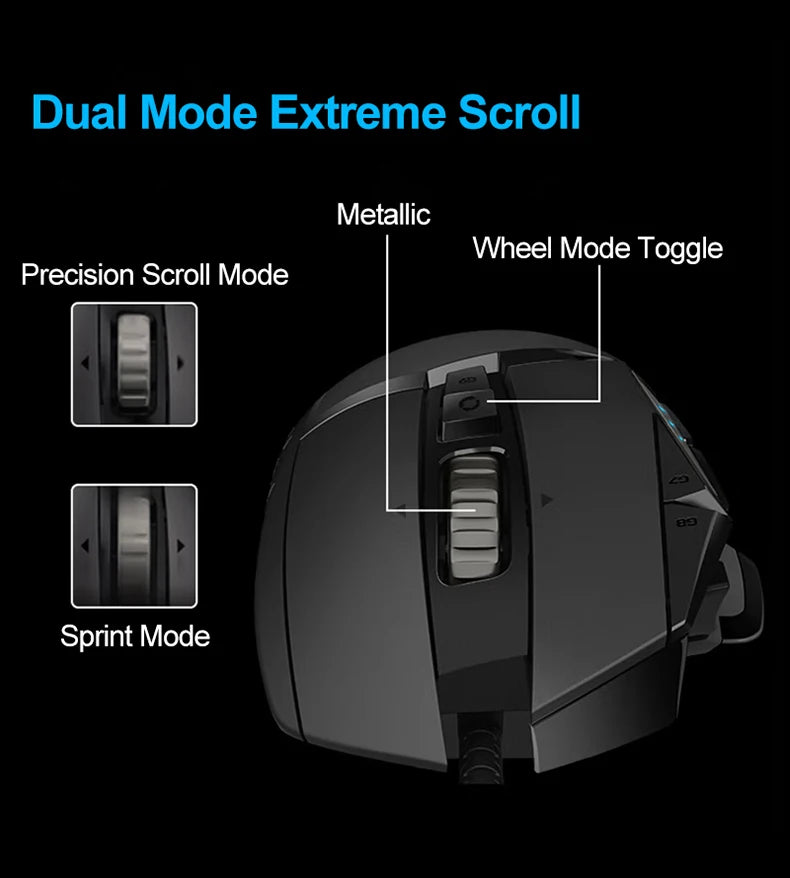 Logitech G502 HERO G502X PLUS Gaming Mouse RGB Ergonomic Adjustable Weight High Performance  E-Sports Gaming Mouse For PC Gamer
