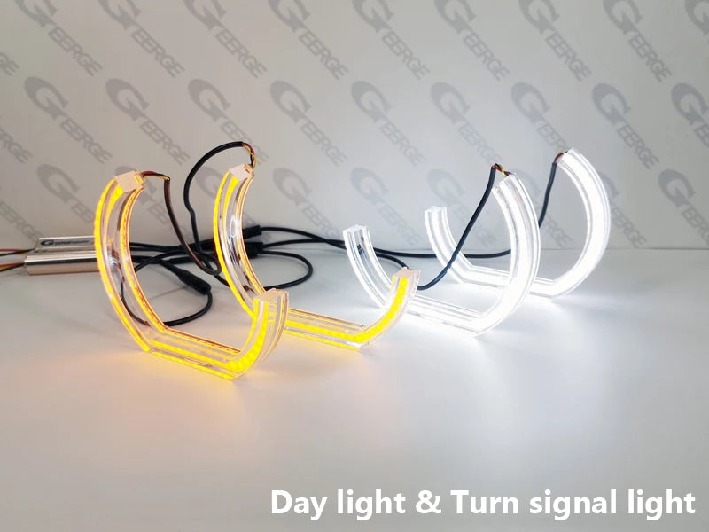 For Toyota Chaser JZX100 Ultra Bright Day Light Turn Signal DTM Style LED Angel Eyes Halo Rings Kit