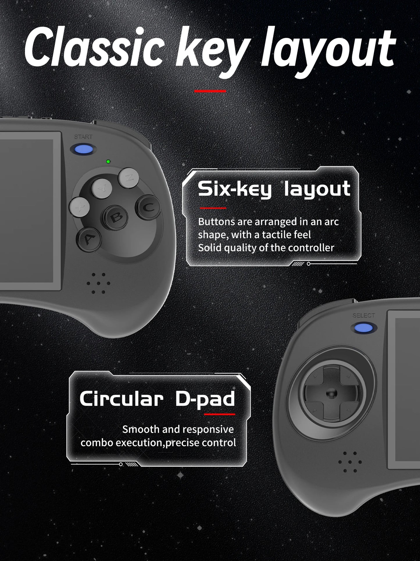 ANBERNIC RG ARC-D RGARC-S Handheld Game Console Six Button Design 4" IPS 4000 Games Support WIFI Online Pairing,Bluetooth Handle