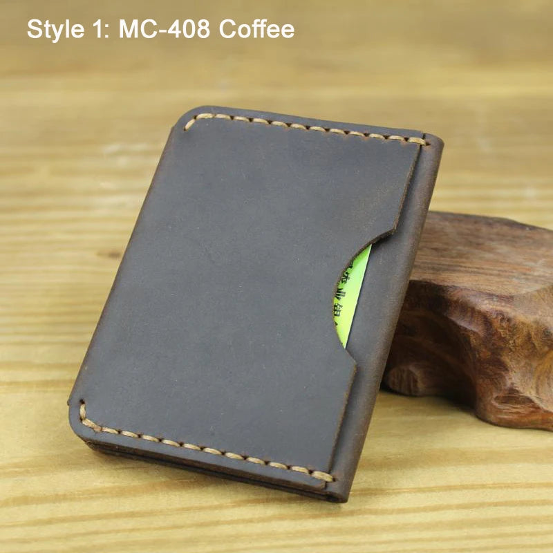 Luxury Handmade Genuine Leather Wallet Credit Card Holder Unisex