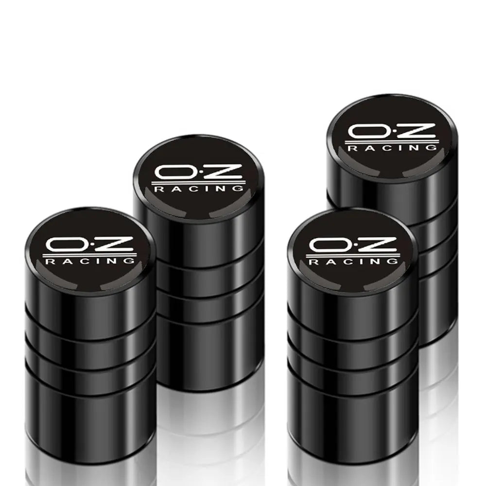 Valve Caps 4PCS Universal Car Valve Caps Bike Bicycle Truck Motor Accessories Auto Wheel Tire Valve Tyre Air Case For OZ Racing Car Styling