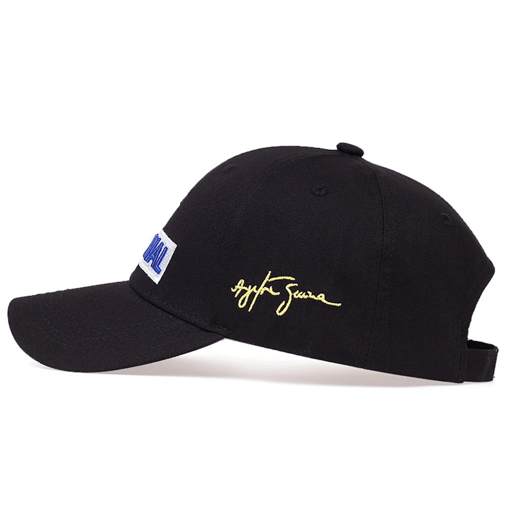 High Quality Ayrton Senna Fashion Embroidered Hats Outdoor Sun Protection Team Baseball Caps