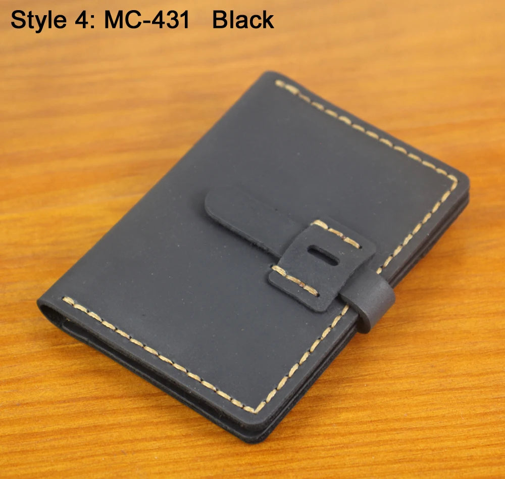 Luxury Handmade Genuine Leather Wallet Credit Card Holder Unisex