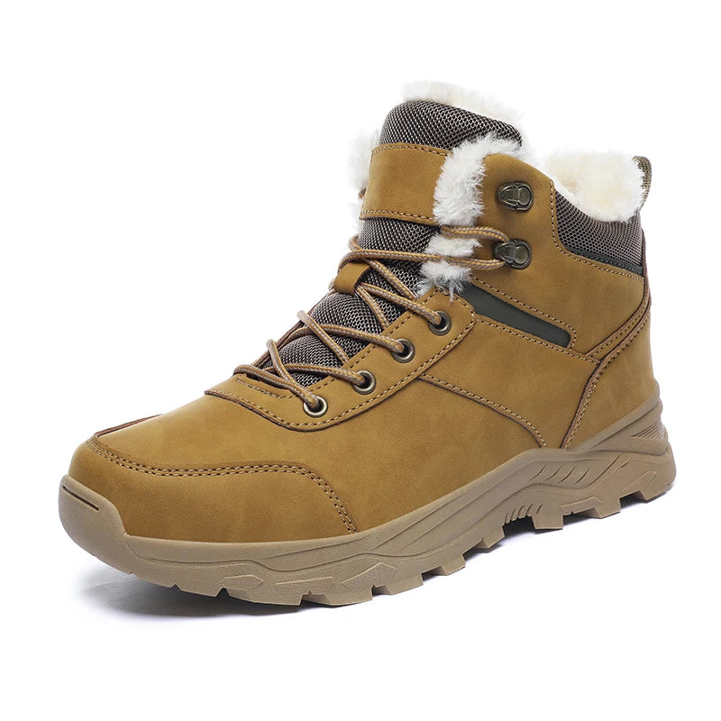 Snow boots men winter boots keep warm plush boots hiking boots men casual shoes men mountain snow boots