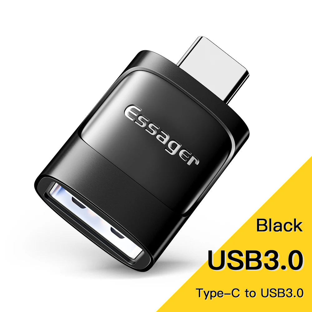 Essager USB 3.0 To Type C OTG Adapter USB A Type C Male To Micro Type C USB A Female Converter For Laptops