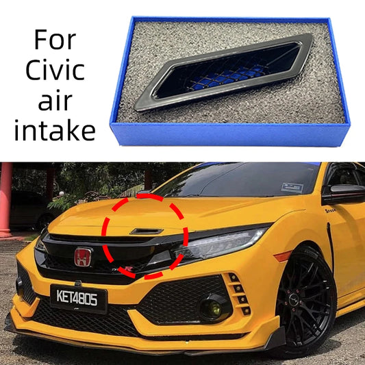 QT Stunning FC Style Universal Car Front Bumper Hood Vent Air Out Intake Civic Audi A4 B8 VW Golf MK7 MK6 BMW E90 E80