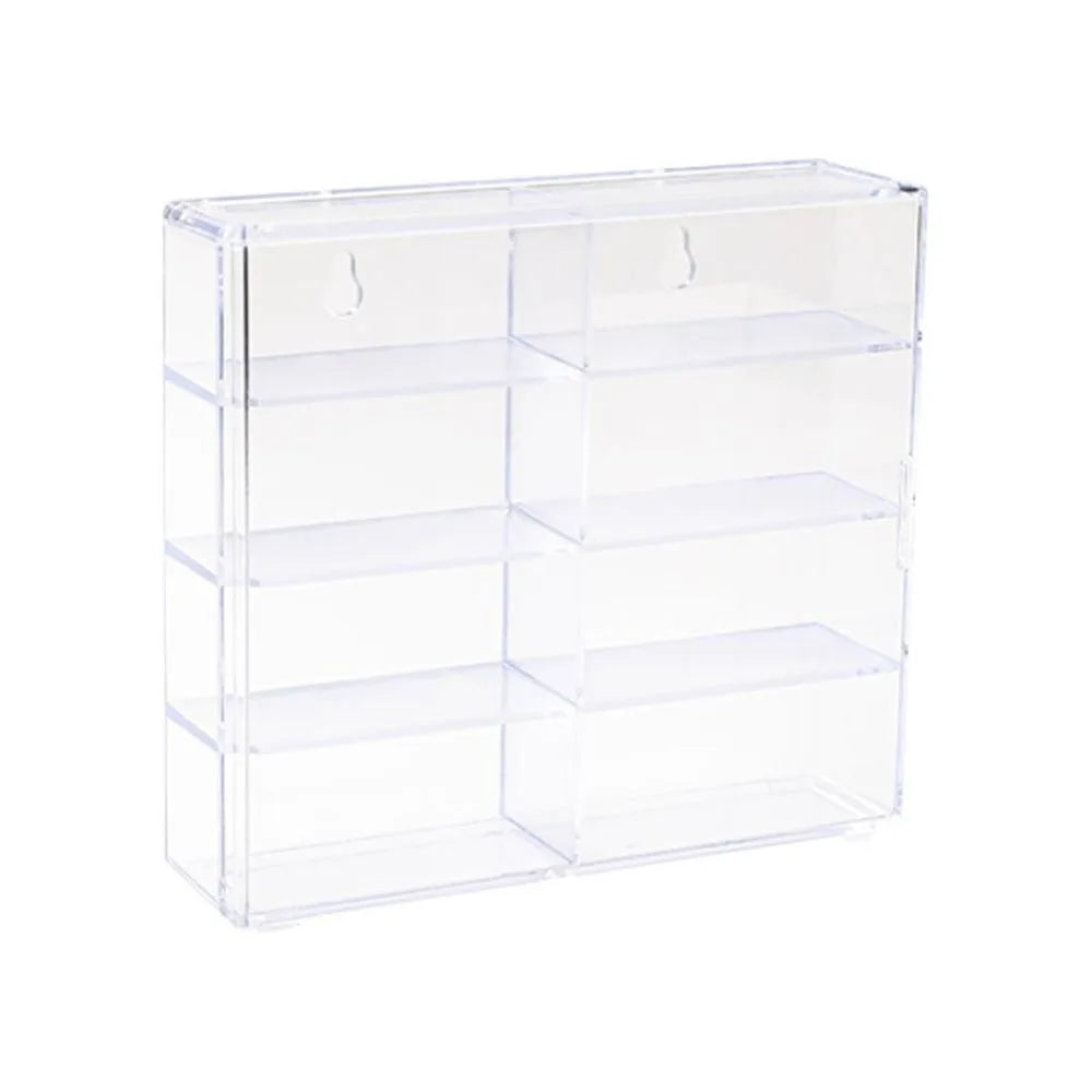 8 Grids Transparent Dustproof Acrylic Display Rack Toy Model Cars Display Box Wall Mounted 1:64 Storage Box Hotwheels Cars