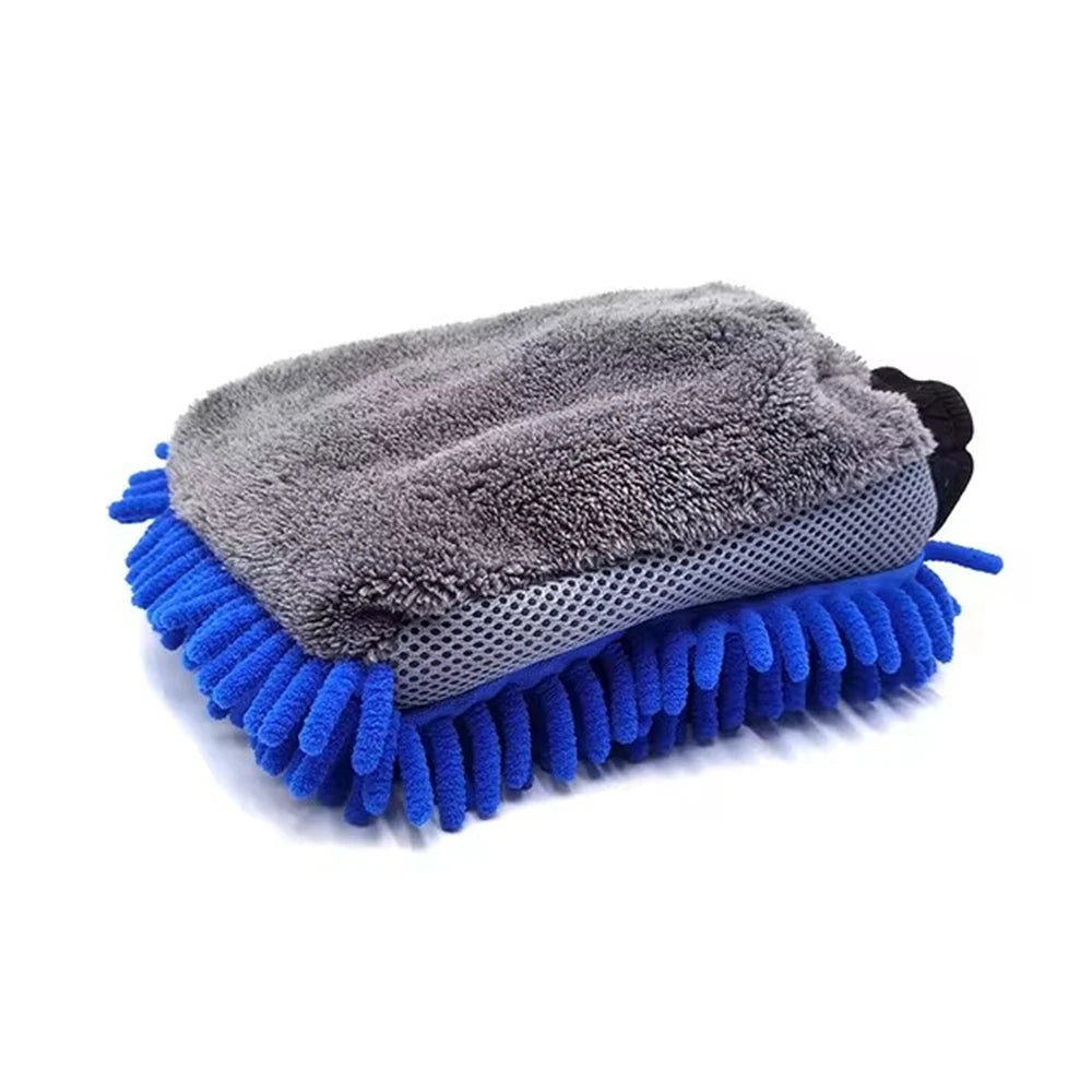 1/5pcs Car Washing Gloves Waterproof Microfiber Chenille Gloves