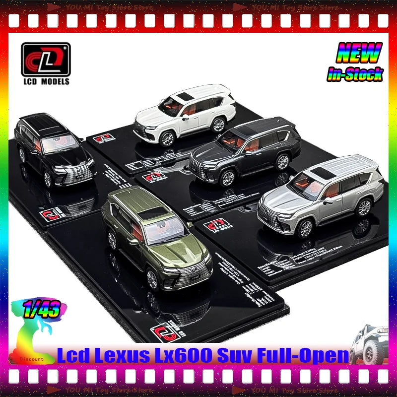 Lexus Lx600 Suv 1:43 Scale Die-Cast Model Full-Open Alloy Miniature Car