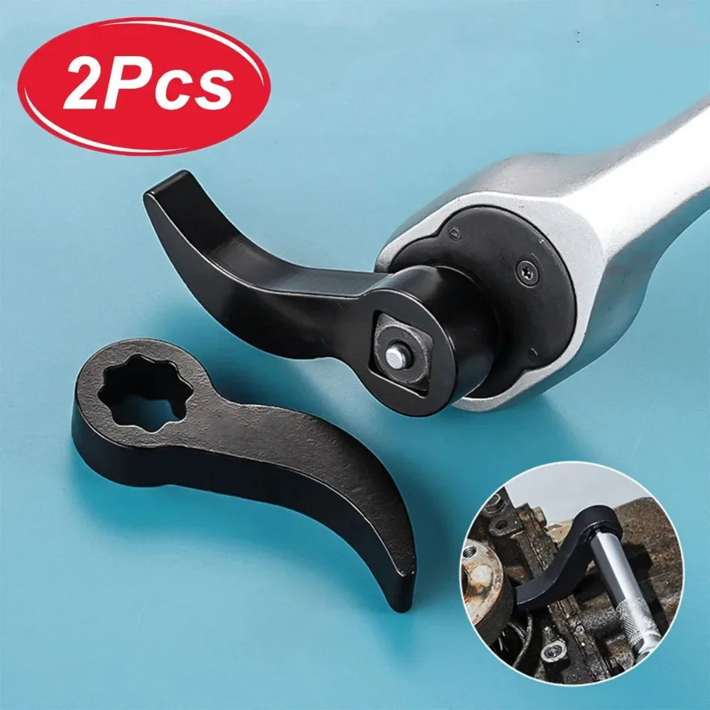 2Pcs Car Angle Type Half Axle Disassembly Tool Drive Pry bar Adapter Bar Fits1/2 Ratchet for Disassembling Axles Repair Tool