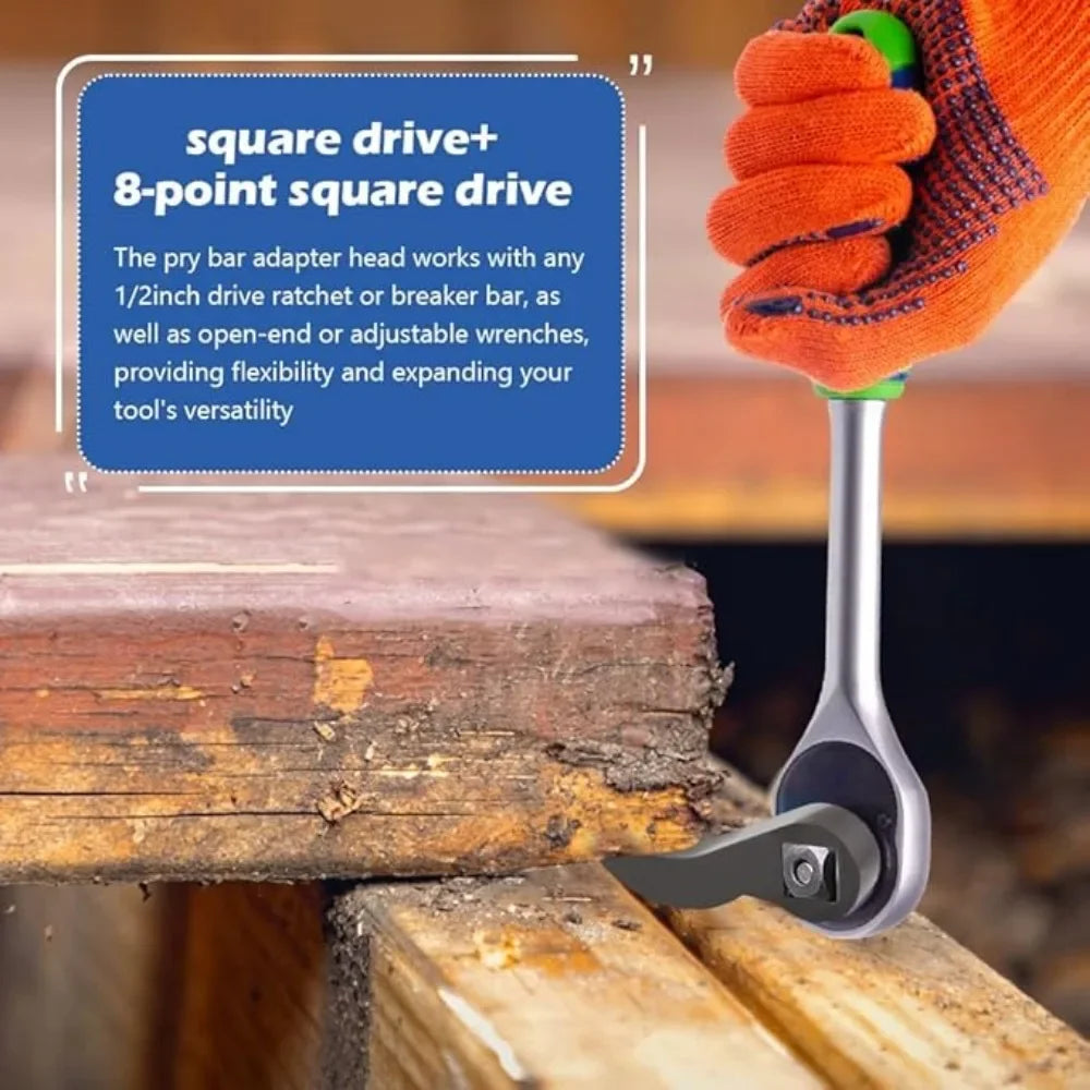 2Pcs Car Angle Type Half Axle Disassembly Tool Drive Pry bar Adapter Bar Fits1/2 Ratchet for Disassembling Axles Repair Tool