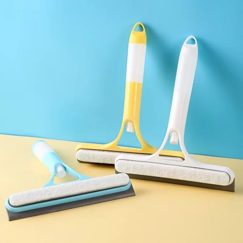 Double Sided Window Cleaner for Car and Bathroom Mirror Wiper Soap Spray Dispenser Tool