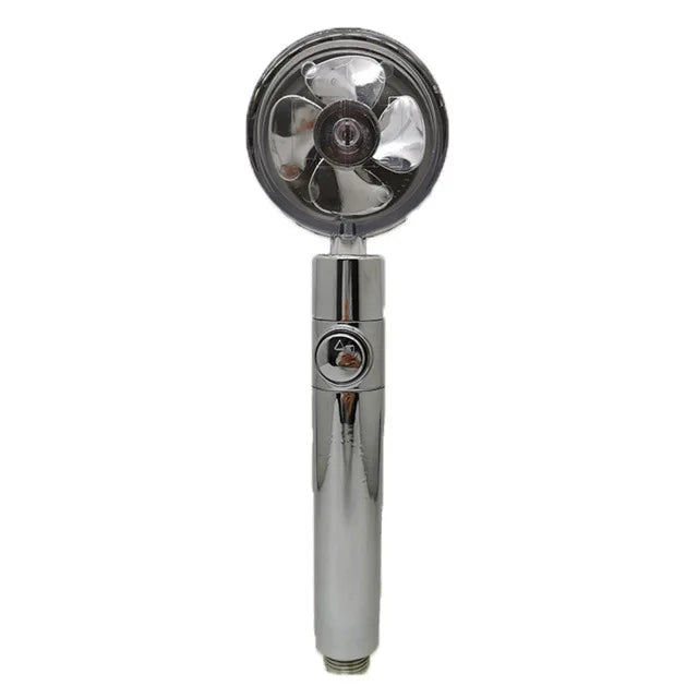 Shower Head 360 Degree Rotation Water Saving Flow Turbofan
