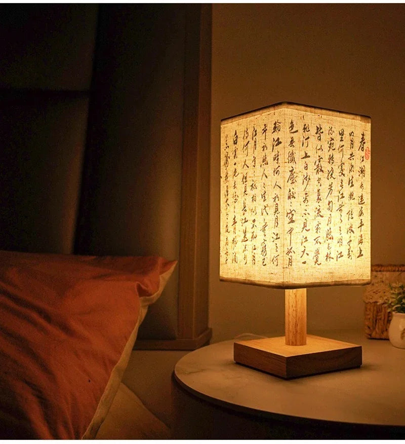 LED Decoration Chinese Table Lamp Simple Dimmable