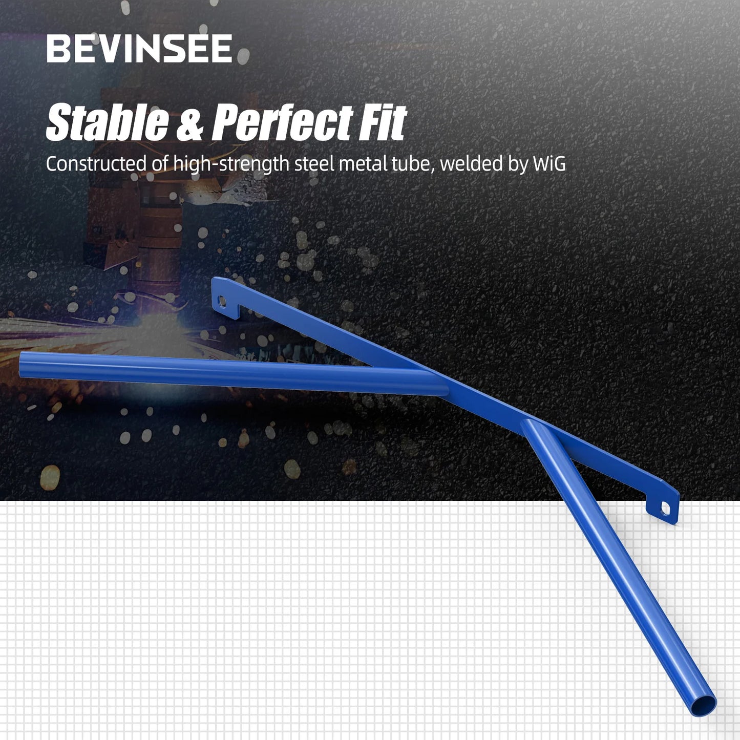 BEVINSEE Kidney Struts Kidney Brace Kidney Grille Decoration For BMW E46 323i 325i 328i 330i 1999-2006