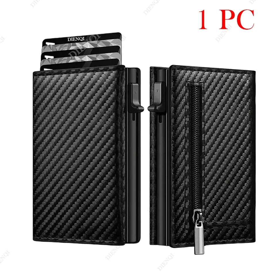 RFID Wallet Credit Card Holder Luxury with Zipper Unisex