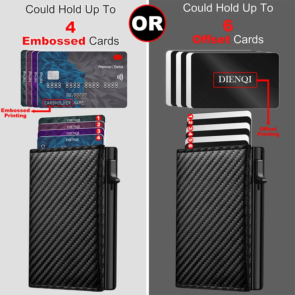 RFID Wallet Credit Card Holder Luxury with Zipper Unisex