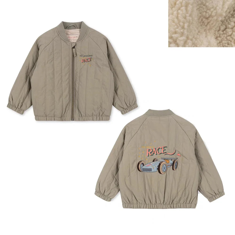 Children's Jackets 2024 Fall And Winter New Cartoon Fashion Boys And Girls Coat Cotton Warm Korean Jacket Children's Clothing