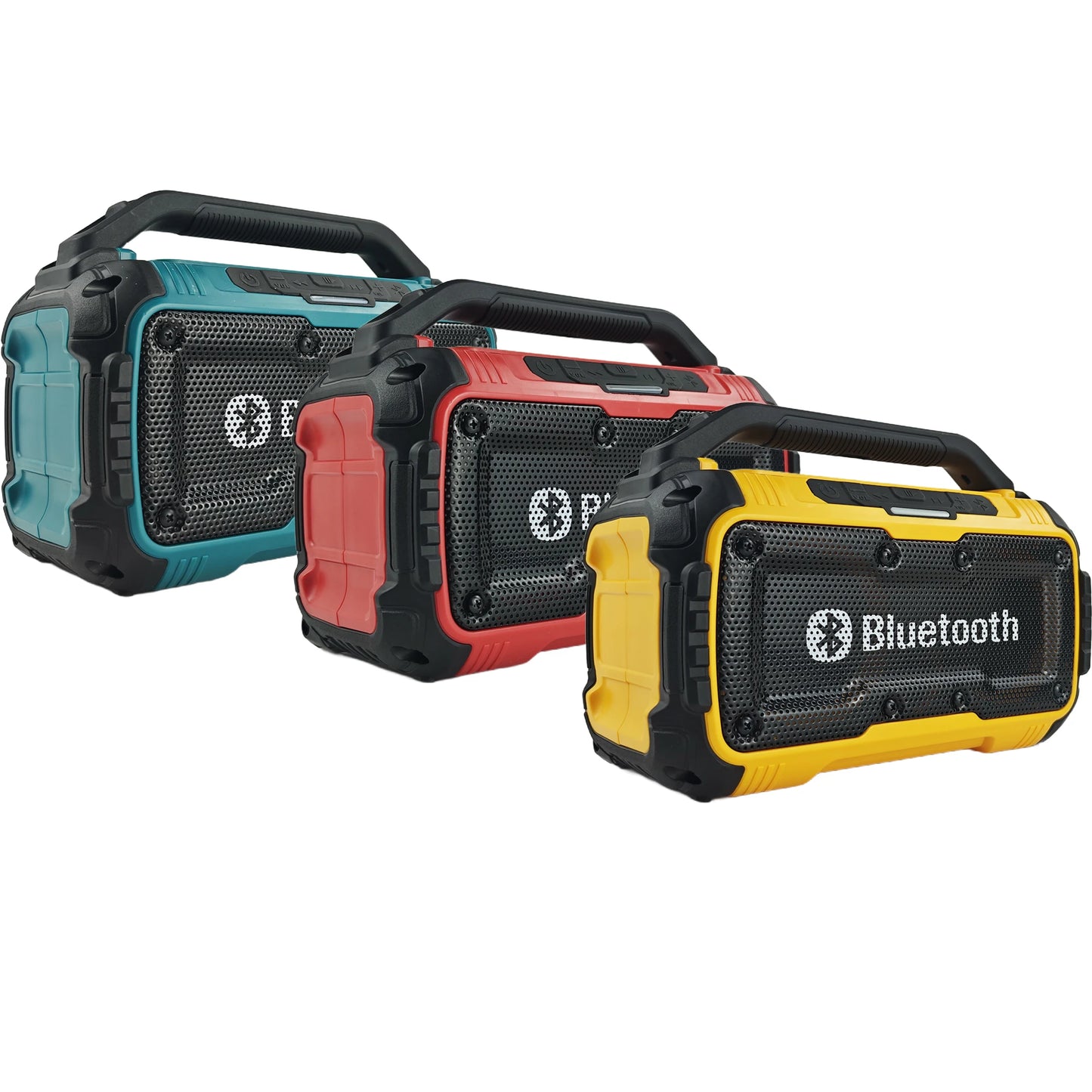 Portable Speaker Wireless Bluetooth-compatible Subwoofer Outdoor Construction Site Waterproof Loudspeaker Stereo Surround ﻿