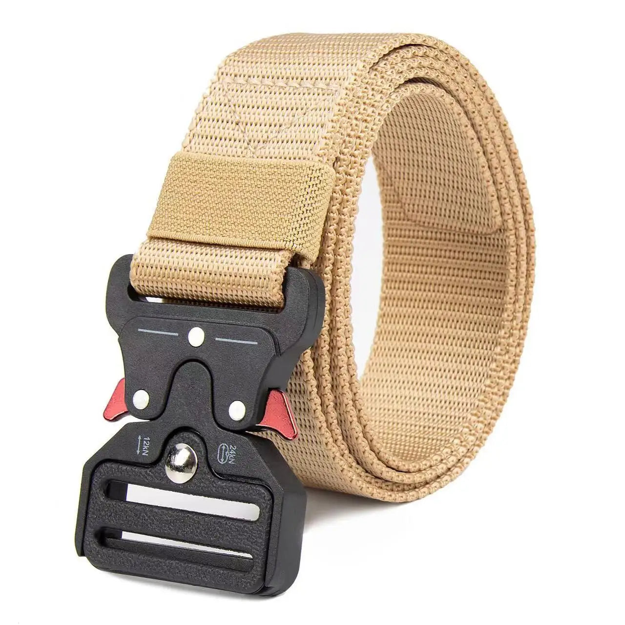 Tactical Belt Men's Outdoor Multi-Function Belt Premium Canvas/Nylon Hybrid Waistband for Hiking Travel