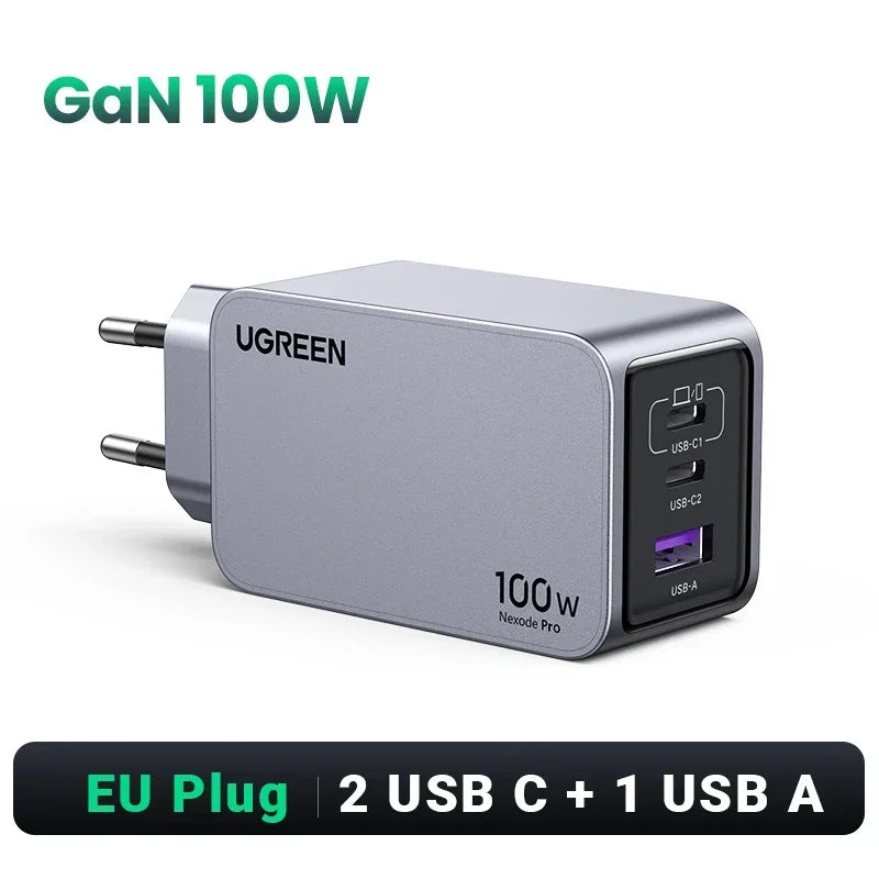 UGREEN 100W GaN Charger USB C Charger QC4.0 3.0 Quick Charge