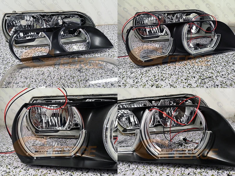 For Toyota Chaser JZX100 Ultra Bright Day Light Turn Signal DTM Style LED Angel Eyes Halo Rings Kit