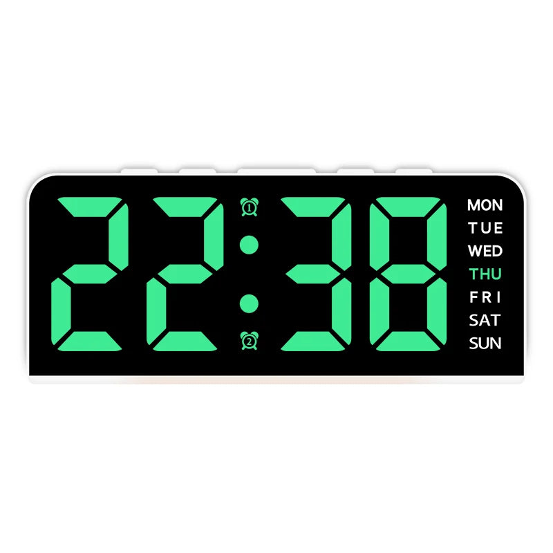 USB Powered Digital Alarm Clock with Mood Light Dual Alarm Snooze Table Clock