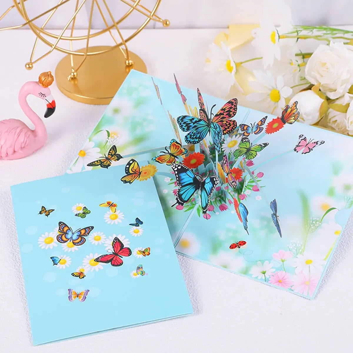 1pcs 3D Butterfly Pop Up Card, Valentine's Day, Mother, Anniversary, Wedding Invitation Greeting, Birthday Gift, Thank You