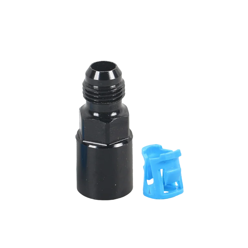 1Pcs Quick Connect 6AN AN6 Male To 3/8", 5/16" AN8 8AN Quick Disconnect Male Push On EFI Fitting Fuel Adapter Aluminium Black