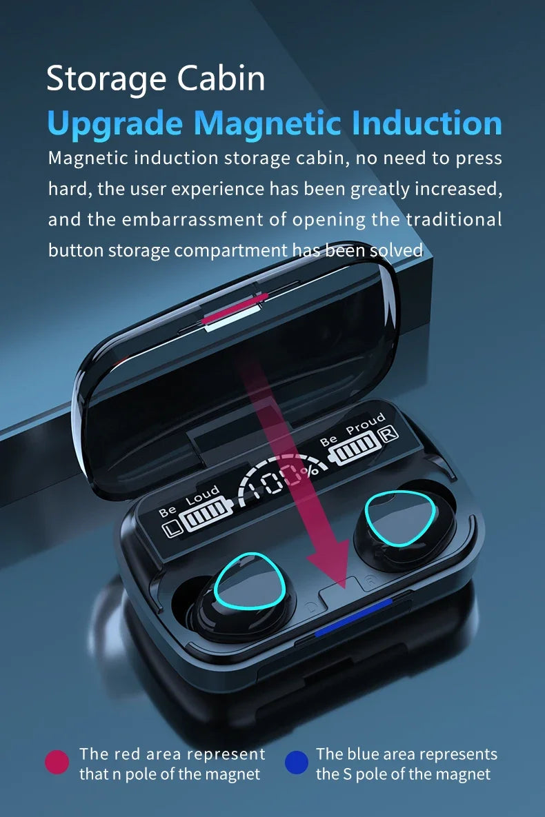 M10 TWS Bluetooth Headphones 3500mAh Charging Box